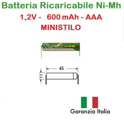 Pila batteria ministilo aaa - ministilo,
