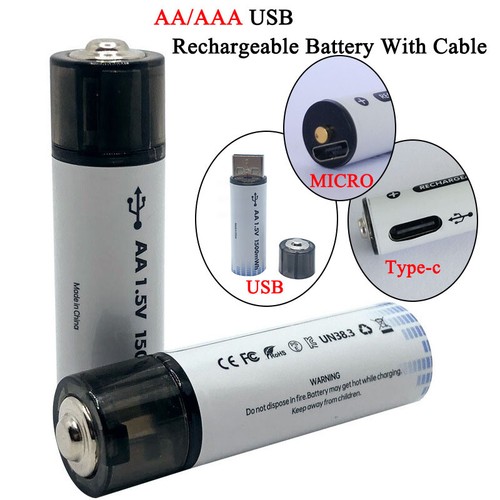 Batteria ricaricabile usb - batteria, aaa